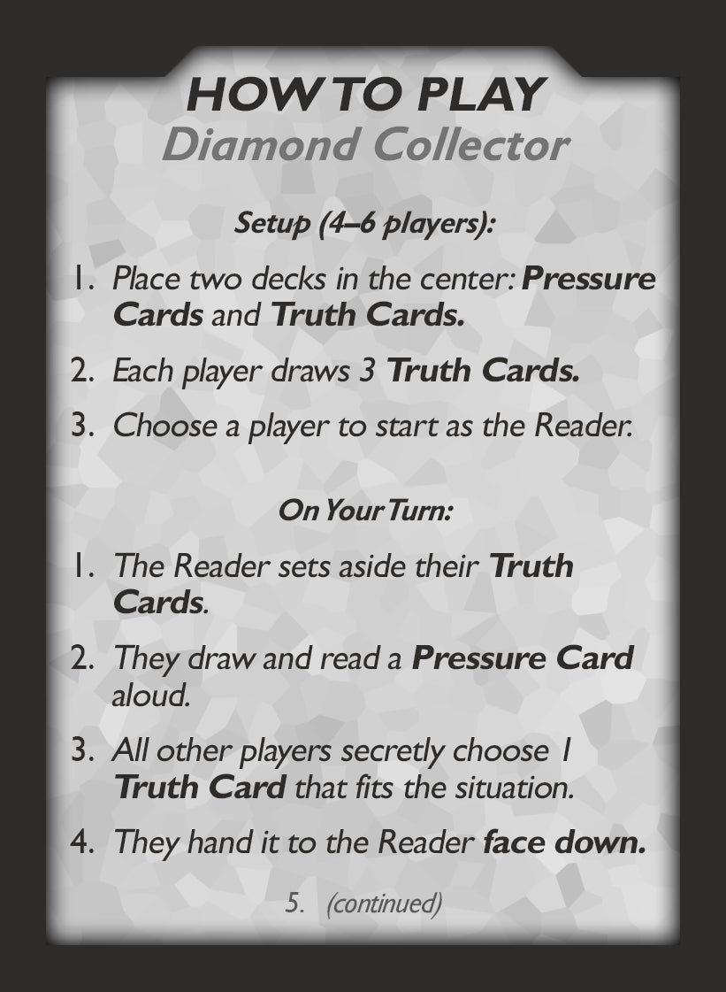Diamond Card - BLUE Small Group Discussion Packs